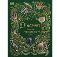 Dinosaurs & Other Prehistoric Creatures book cover featuring fossil and dinosaur illustrations on a green background.