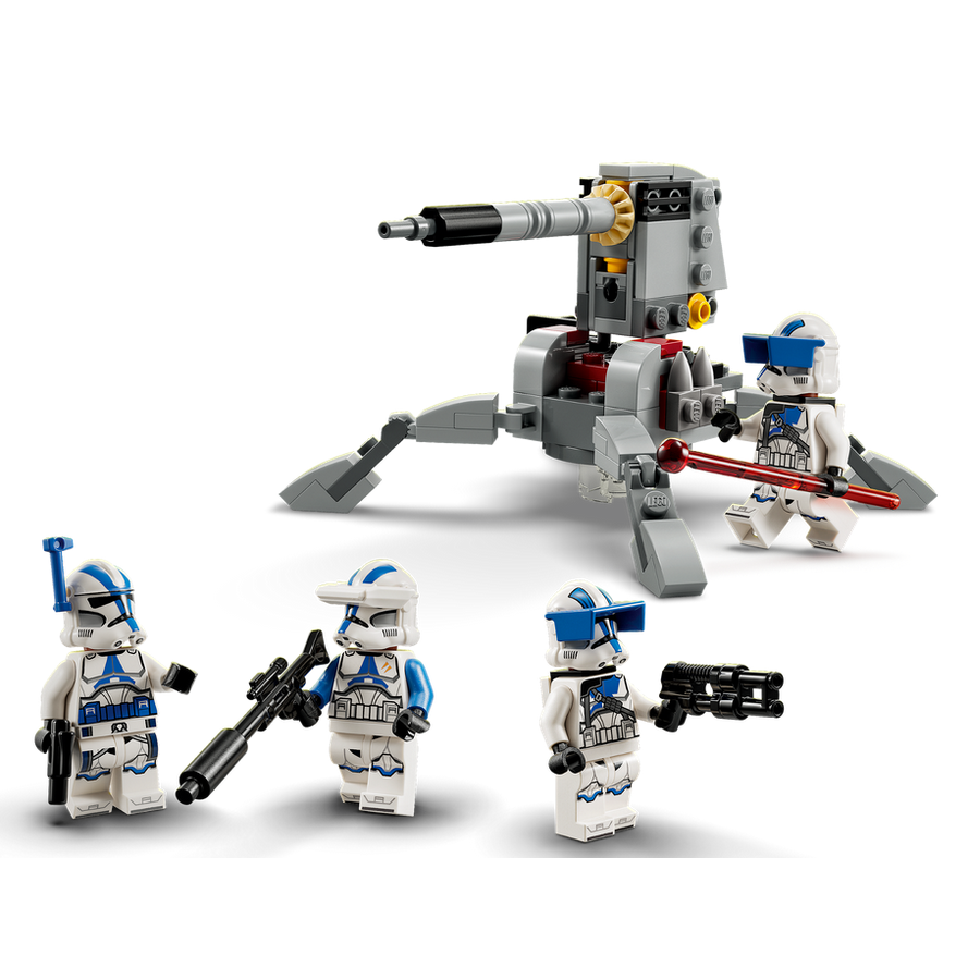 LEGO Star Wars 501st Clone Troopers Battle Pack with four minifigures and a buildable AV-7 anti-vehicle cannon.
