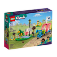 LEGO Friends Dog Rescue Bike building set with bike, trailer, park scene, and mini-figures Aliya and Victoria.