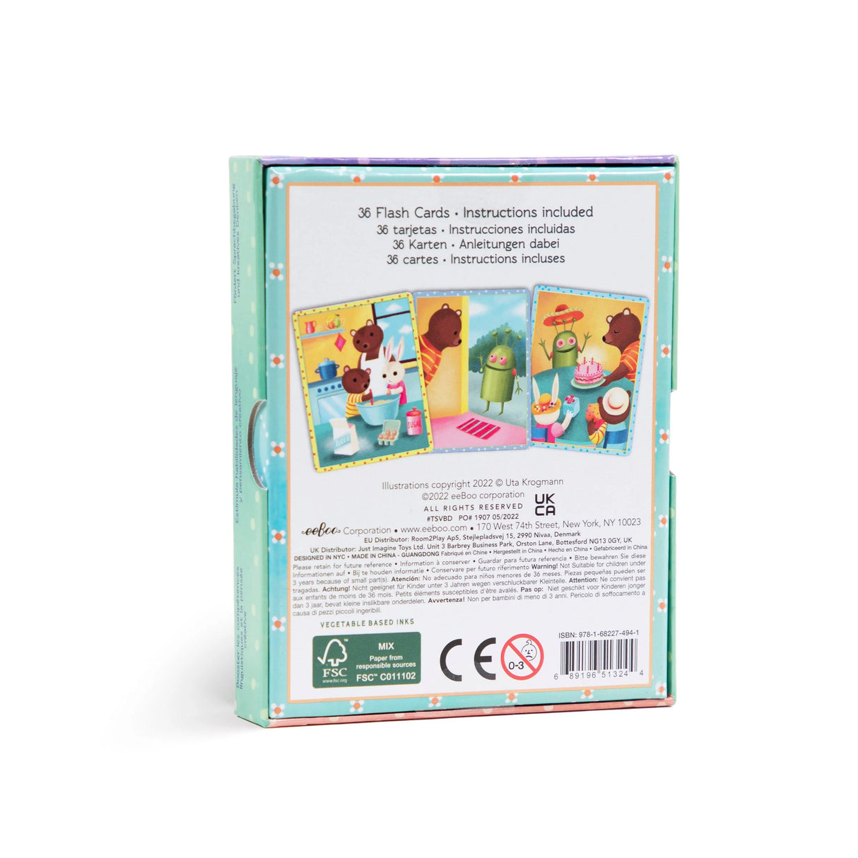 Create A Story | A Very Busy Day set showing 36 illustrated story cards with animal and martian characters for imaginative play.