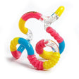 Tangle | Jr Textured toy with bright yellow, pink, and blue bumpy textures for tactile sensory play and endless fun.