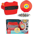 ViewMaster with red viewer, three 3D reels, and storage case featuring Discovery Kids branding.