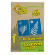 Solar Print Paper refill pack with 12 sun-sensitive sheets for outdoor art, creating permanent images in minutes.