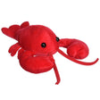 Lobster Lobbie 10in plush toy in bright red with shiny black eyes, soft fabric, perfect for kids and collectors.