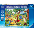 100pc Pooh to the Rescue Puzzle featuring Winnie the Pooh and friends in superhero capes rescuing Piglet in Hundred Acre Wood.