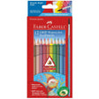 Watercolor Colored Pencils pack with 12 vibrant colors, soft-grip triangular barrels, and included paintbrush for blending.