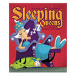 Sleeping Queens card game box art featuring a sleeping queen in a crown and dragon, for ages 8 and up.