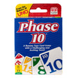 Phase 10 card game box showing colorful numbered cards, a rummy-type game for 2-6 players ages 7 and up.