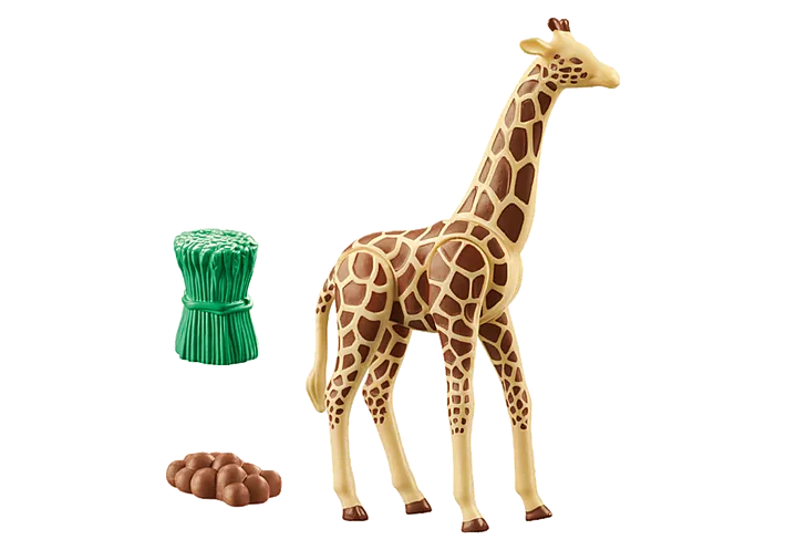 Wiltopia Giraffe toy with accessories, realistic design for kids to explore rainforest animals and habitats.