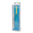 Head Massager with soft-tipped stainless-steel tips and a yellow anodized aluminum handle in clear packaging.