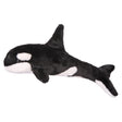 Orca Whale plush toy with classic black and white markings, soft and machine washable, perfect for kids ages 2 and up.