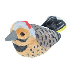 Audubon Bird | Northern Flicker plush toy with realistic design and bird song from Cornell Lab recordings.