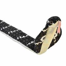 Hooded Cobra plush toy featuring diamond patterned fabric, extended pink tongue, and soft body for hugging and play.