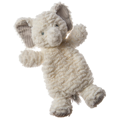 Afrique Elephant Lovey soft white textured elephant toy and blanket with embroidered eyes and bean-filled body.