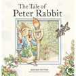 The Tale of Peter Rabbit board book cover with Peter Rabbit holding vegetables in a garden scene.