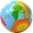 Baby Ball | Rainbow World soft 4.5" ball with colorful animals and rainbow, ideal for motor skill development.