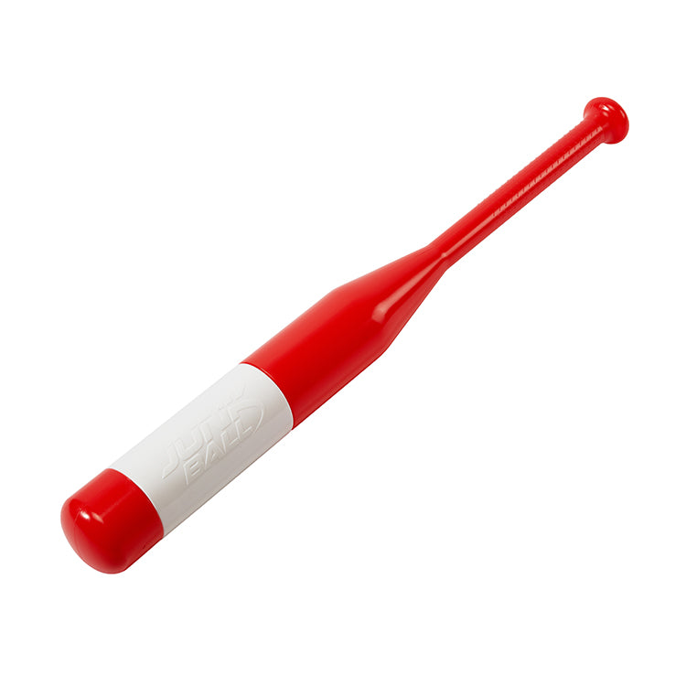 JunkBall T-Ball Bat & Ball Set featuring a red and white lightweight bat designed for small hands and easy control.