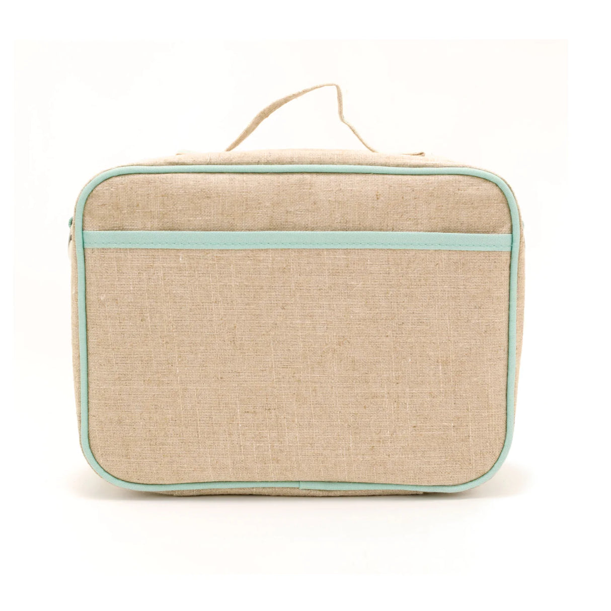 Lunch Box | Under the Sea with linen cotton exterior, insulated interior, and detachable strap for kids' lunch essentials.
