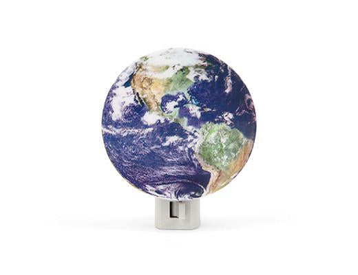 Earth Nightlight with realistic 3D printed earth image, ideal for children's bedrooms or dark hallways with manual on/off switch.