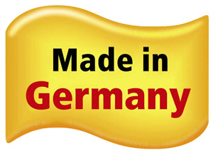 Made in Germany label indicating the origin of the Magica Wooden Clutching Toy product.
