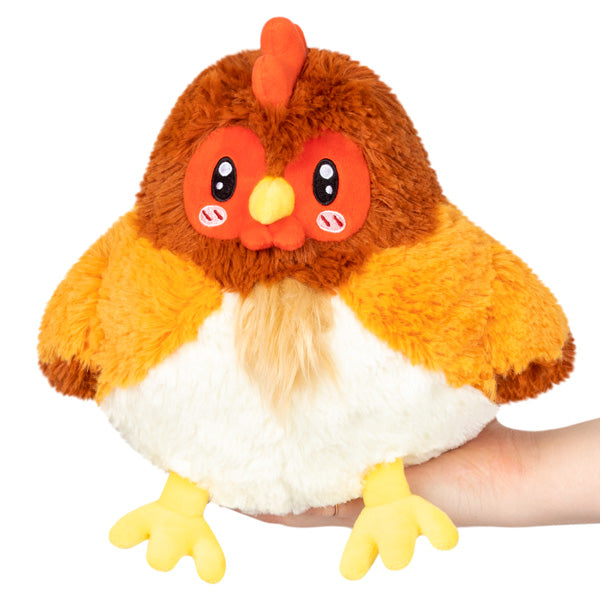 Hen Mini plush toy with soft, squishy material and vibrant colors, perfect for hugging and cuddling.