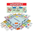 Monopoly The 1980's Edition board game with money, cards, houses, hotels, and dice ready for 2 to 8 players.
