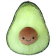 Avocado plush toy with a smiling seed, soft green texture, and extra cuddly design, perfect for ages 3 and up.