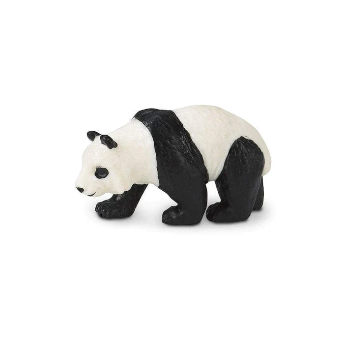 Mini Animal showing a small, detailed panda figure, perfect for crafts and good luck, approx. 3/4 inch size.