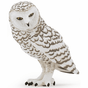 Snowy Owl figurine with detailed white and brown plumage, measuring 6.30 cm x 3.50 cm x 6.50 cm, ideal for ages 3+.