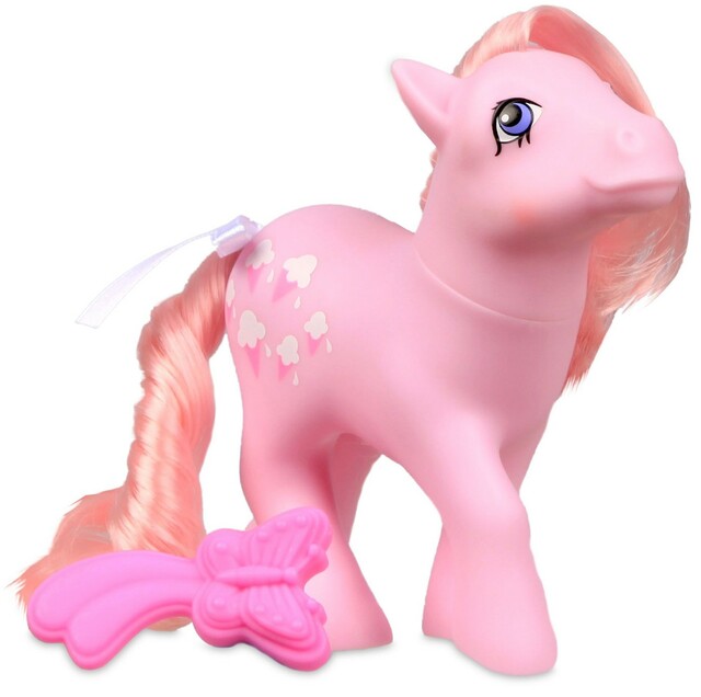Pink My Little Pony | Earth Pony with long shiny hair, comb, and butterfly-shaped accessory for styling and play.