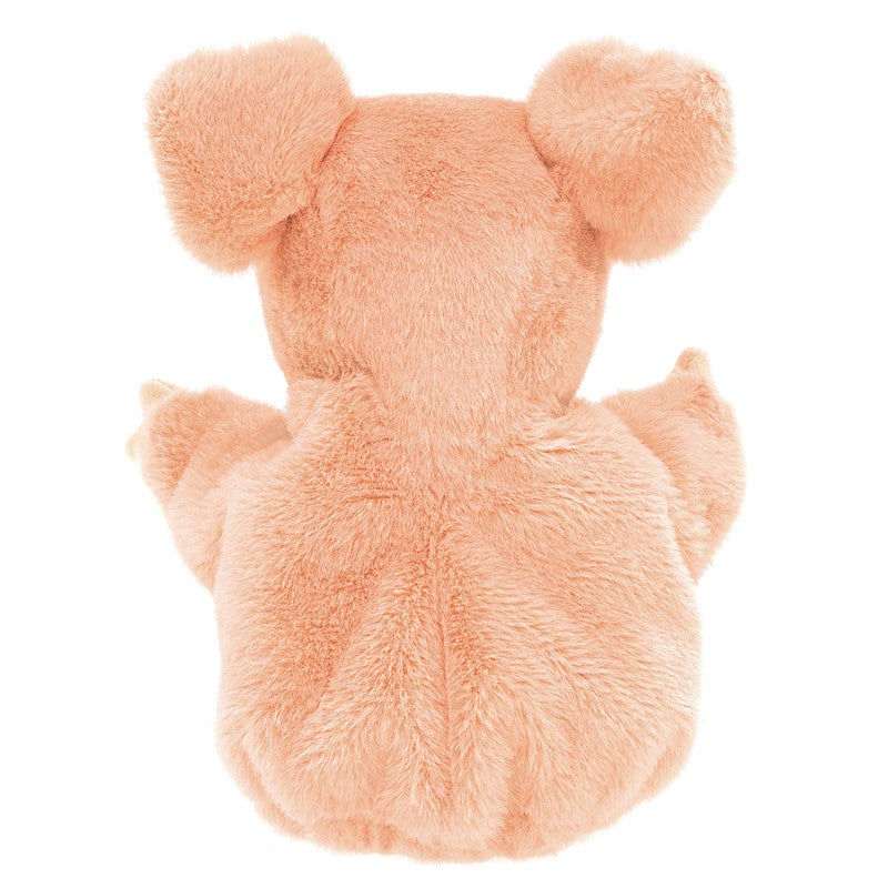 Pig Little Hand Puppet shown from back, soft plush with movable mouth and front legs, perfect for little hands.