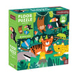 25pc Rainforest Floor Puzzle with oversized animal-shaped pieces including tiger, monkey, toucan, and butterfly for ages 2 and up.