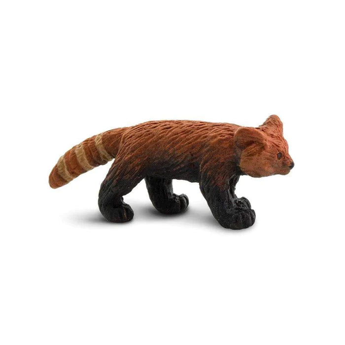 Mini Animal small red panda figure, pocket-sized collectible for crafts or good luck, approx. 3/4 inch in size.