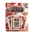Magic Rabbit Card Tricks set with playing cards and instruction book for kids ages 6 and up to learn easy card tricks.