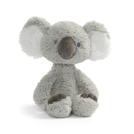 Toothpick Koala Shay plush toy made of soft gray baby plush, safe for all ages, perfect for baby's first friends collection.