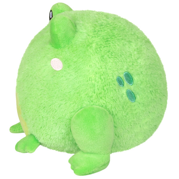 Frog Snackers plush toy with soft green fur, bean-filled base, and cute froggy smile, perfect for all ages.