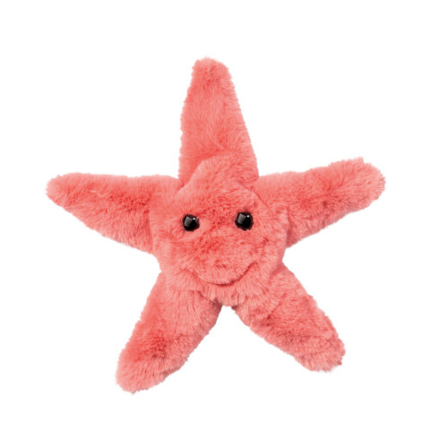 Starfish Coral plush toy, super soft and floppy with a friendly face, measuring 9 inches.