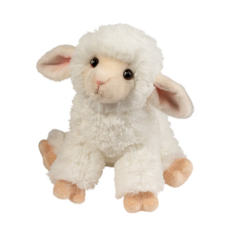 Lamb Softie Dollie plush toy with soft white fur and friendly face perfect as a spring-time 9.5 inch companion.