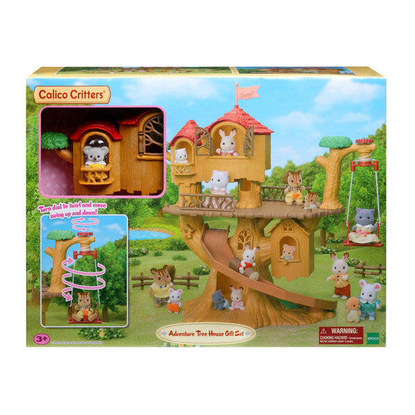 Adventure Treehouse Set with treehouse playset, slide, swing, tunnels, and poseable Outback Koala figure by Calico Critters.