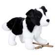 Border Collie Meadow plush toy with soft black and white fur, realistic details, perfect for dog lovers and kids.