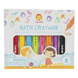 Bath Crayons set with 8 vibrant colors for creative bath time drawing on tiles and tubs, easy to clean and kid-friendly.