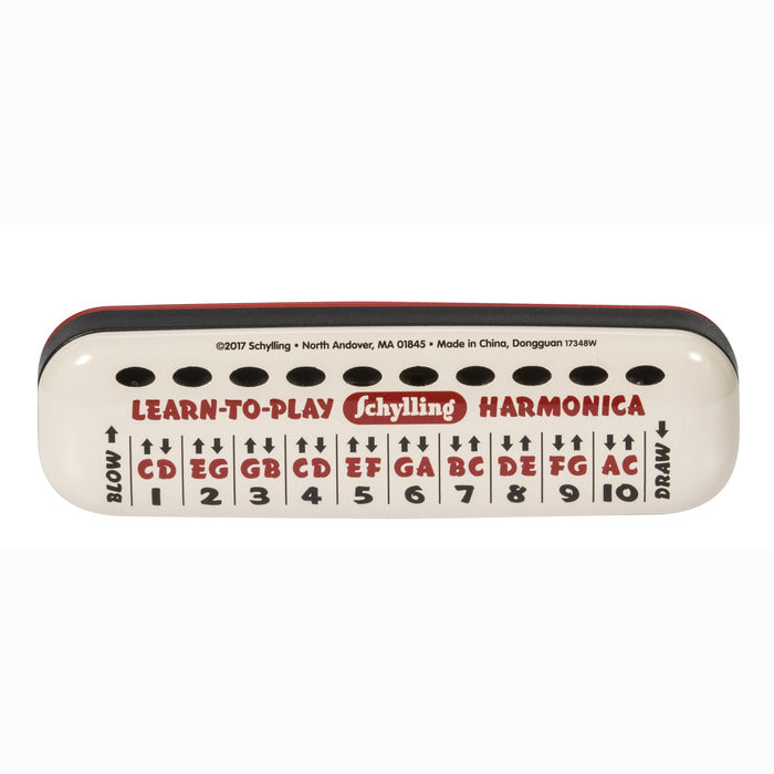 Learn to Play Harmonica with easy-to-read music chart, pocket-sized and tuned in key of C for beginners.
