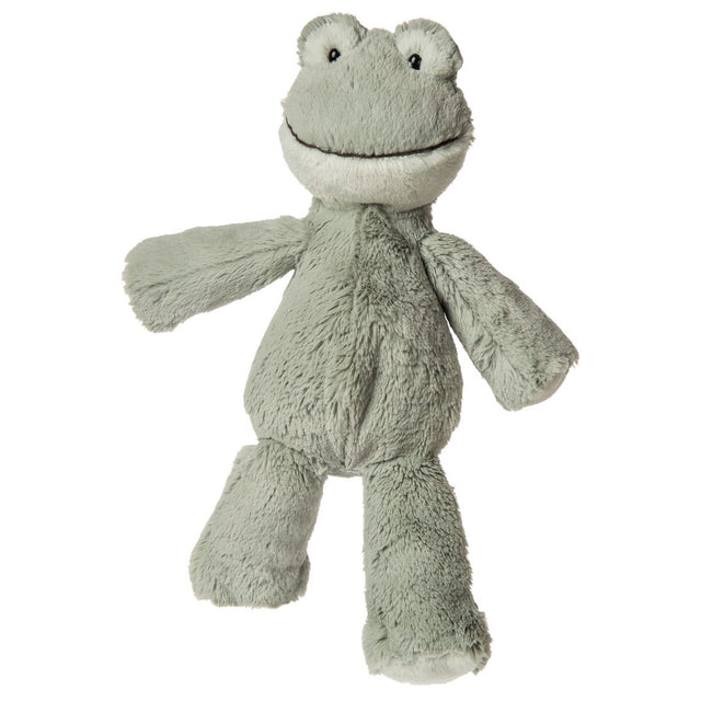 Plush Marshmallow Frog soft toy with embroidered mouth, durable eyes, and weighted beans for cuddly comfort and play.