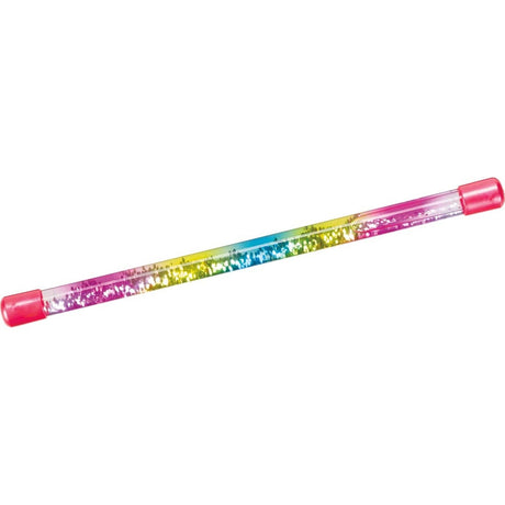Glitter Wand Baton with colorful glitter inside a 12-inch water baton for dress up and imaginative play.
