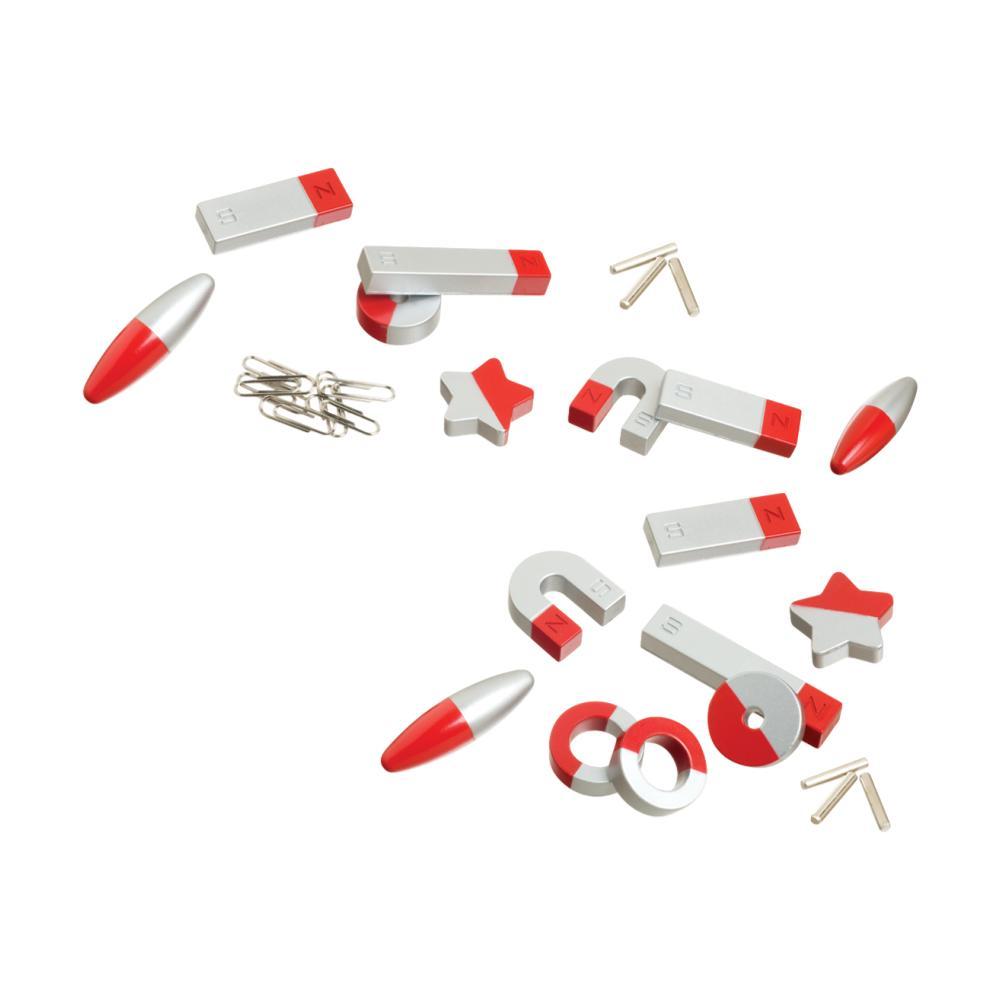 Deluxe Magnet Set with 24 pieces including bar, horseshoe, and star magnets plus paper clips for educational play.