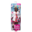 Barbie Doctor Doll wearing colorful dress and white coat with stethoscope, inspiring kids to dream big careers.