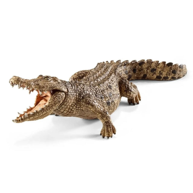 Crocodile toy with detailed textured skin and open mouth, perfect for children ages 3-8 years.