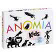 Anomia Kids game box with colorful letters and playful animal illustrations for ages 5 and up, 3 to 6 players.