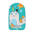 Kickboard with a cute narwhal and starfish design perfect for beach or pool fun, 18 inches long.