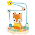 Pure Fox Stacker Bead Maze with wooden fox figure and pastel bead maze on a colorful base for kids.